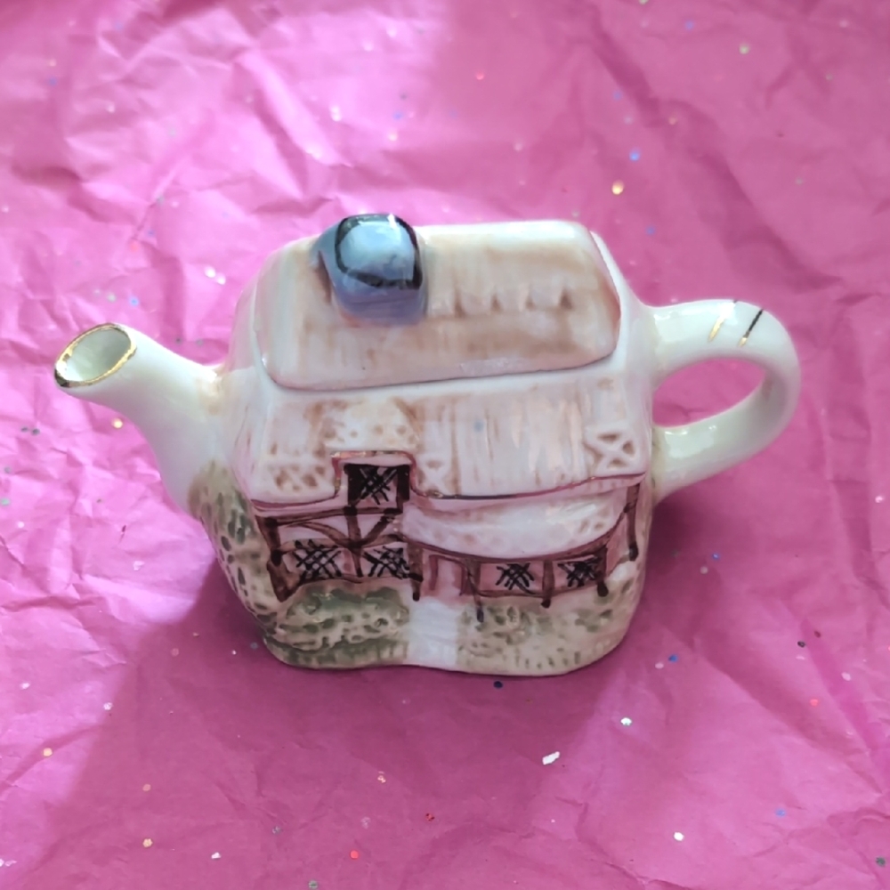 Miniature Vintage Ceramic Teapot